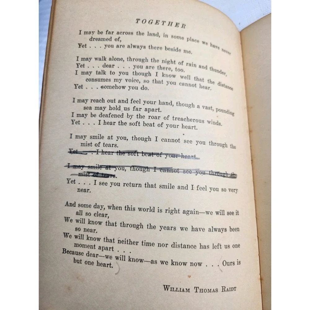 Sammy Kaye's Sunday Serenade Book of Poetry 1942 w/ Hand Written Poem